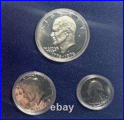 1976 S Proof Set 3 Piece Bicentennial Ike Kennedy Washington Silver/torn sleeve 1976 S Proof Set 3 Piece Bicentennial Ike Kennedy Washington Silver/torn sleeve