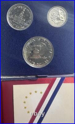 1976 S Proof Set 3 Piece Bicentennial Ike Kennedy Washington Silver/torn sleeve 1976 S Proof Set 3 Piece Bicentennial Ike Kennedy Washington Silver/torn sleeve