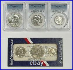 1976 S Silver UNC Set OGP & 1976 S Dollar Half Quarter PCGS MS67 6 Coin Set