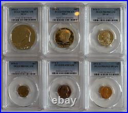 1976-S U. S. 6 Coin Proof Set-PCGS PR69DCAM-($1-50C-25C/Silver)-(10C-5C-1C/Clad)