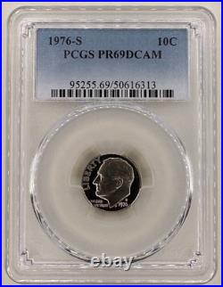 1976-S U. S. 6 Coin Proof Set-PCGS PR69DCAM-($1-50C-25C/Silver)-(10C-5C-1C/Clad)