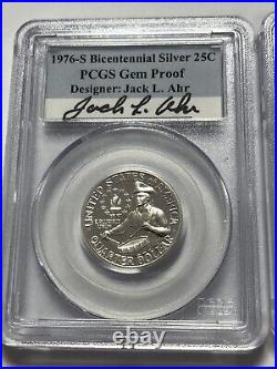 1976 U. S. Silver Proof Set Of 3 Bicentennial PCGS certified. #3980 Jack L. Ahr
