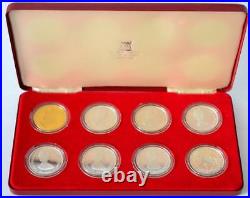 1977 Queen's Silver Jubilee set of 8 x sterling silver proof commemorative set