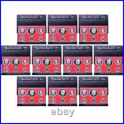 1977 S Proof Set 10 Pack Nice Original Boxes US Mint 60 Coin Lot