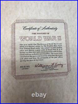 1979 Franklin Mint the History Of World War 2 Proof Set Sterling Silver 50 Coins