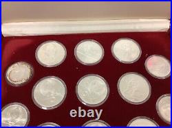 1980 Moscow Olympics Silver Coin Set 5 -10 Ruble Rouble Ruble 28 Coins Box COA