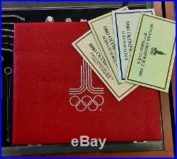 1980 USSR Moscow Russia Olympic 28-Coin Silver Proof Set 5 & 10 Rouble