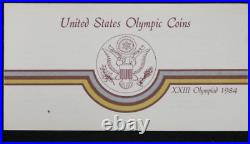 1983-1984 Olympic 3-Coin Set $10 Dollar Gold-1/2 Oz & 2-Silver Dollars TP-2421