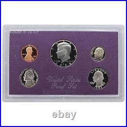 1984-1993 Proof Set Run Original Purple Box 10 Sets 50 Coin Lot US Mint