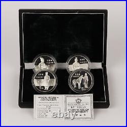 1984 China 5 Yuan Silver Historical Figures Terracotta Warriors 4 Coin Proof Set