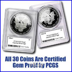 1986-2016 30-Coin American Silver Eagle Set PCGS Gem Proof (Nicely Priced)