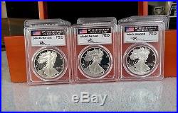 1986-2016 30 Coin Proof Silver American Eagle Set Pr 70 Pcgs John Mercanti Proof