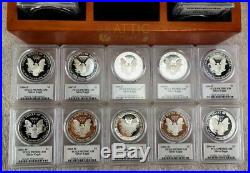 1986-2016 30 Coin Proof Silver Eagle Set PR 70 PCGS John Mercanti Proof RARE