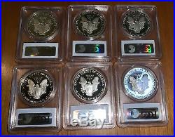 1986 2018 (32) Coin Proof American Silver Eagle Set Pcgs Pr 69