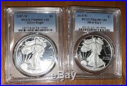 1986 2018 (32) Coin Proof American Silver Eagle Set Pcgs Pr 69