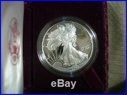 1986-2019 Complete (35 Coin) American Proof Silver Eagle Set withBox, Case & COA