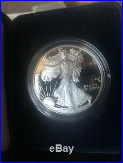 1986-2019 Complete (35 Coin) American Proof Silver Eagle Set withBox, Case & COA