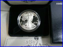 1986-2019 Complete (35 Coin) American Proof Silver Eagle Set withBox, Case & COA