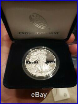 1986-2020 SILVER EAGLE PROOF SET with GOV ISSUED BOX & COA (34 coin set)
