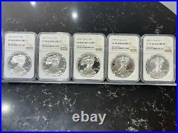 1986-2021 $1 Proof American Silver Eagle 35pc Coin Set PF70 Ultra Cameo NGC