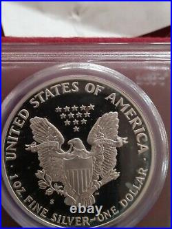 1986-S Proof American Silver Eagle One Dollar Coin PCGS PR70 Dcam