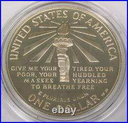 1986 U. S. Mint Statue of Liberty $5 Gold $1 Silver & Half Dollar Coin Proof Set