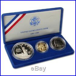 1986 US Statue of Liberty 3-Coin Commemorative Proof Set