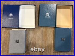 1986 and 1987 US Mint Prestige Set (90% SILVER $1) (lot of 2) withCOA & OGP