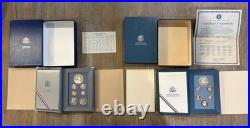 1986 and 1987 US Mint Prestige Set (90% SILVER $1) (lot of 2) withCOA & OGP