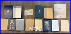 1986 and 1987 US Mint Prestige Set (90% SILVER $1) (lot of 2) withCOA & OGP