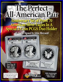 1986-s Pf70DCAM american silver eagle 30th anniversary set