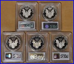 1986 to 2005 Proof American Eagle Silver Dollar Set PCGS PR69DCAM