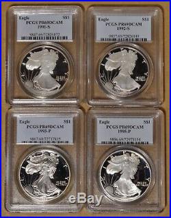 1986 to 2005 Proof American Eagle Silver Dollar Set PCGS PR69DCAM