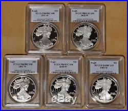 1986 to 2005 Proof American Eagle Silver Dollar Set PCGS PR69DCAM