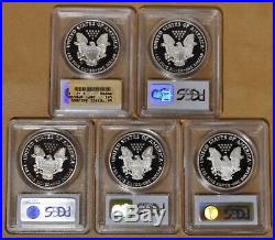 1986 to 2005 Proof American Eagle Silver Dollar Set PCGS PR69DCAM