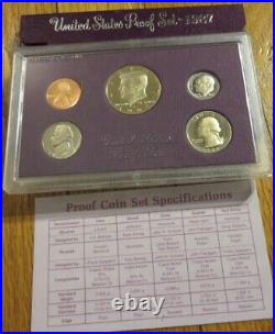 1987 Proof Set U. S. Mint 20 Sets San Francisco Mint with Box and COA Closeout