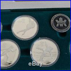 1988 Canada Calgary Olympics SILVER 10 Coin Proof Set withBox + COA #coinsofcanada