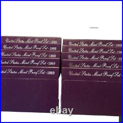 1989 Lot of 10 Proof Sets United States Mint Original Packaging