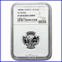 1989 Mexico 3PC Gold, Silver, Platinum Rainbow Proof Set PF-69 NGC SKU#211941
