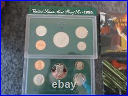 1990-95 Us Mint Proof + Uncirculated + 1992 Silver Proof Set(27) Read