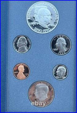 1990 U. S. Mint Prestige Proof Set. Eisenhower Silver Dollar. 90% Silver. OGP