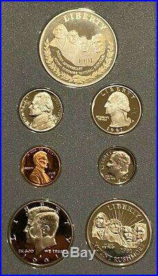 1990 to 1997 US Mint Prestige Silver Proof Sets including 1996 Prestige