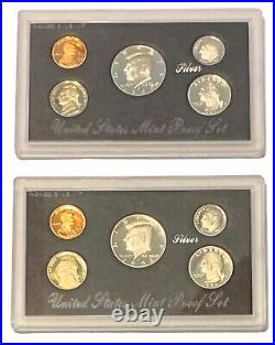 1992 & 1993 Silver Proof 10 Sets 5 of Each YEAR in OGP & COA