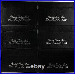 1992-1995 And 1997-98 US SILVER PROOF Set Old Coins Bundle