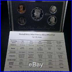 1992-1998 90% Silver United States Premier Proof Sets (7) Run US Mint Box & COA