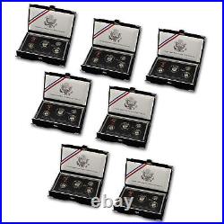 1992 1998 Premier US Mint Silver Proof set (OGP) 7 pc Complete set