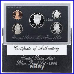 1992-1998 Proof Set Run Original Box 90% Silver 7 Sets 35 Coin Lot US Mint