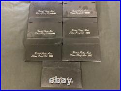 1992 1998 S 7 Set COMPLETE RUN OF U. S. SILVER PROOF SETS OGP & COA 1992 1998 S 7 Set COMPLETE RUN OF U. S. SILVER PROOF SETS OGP & COA