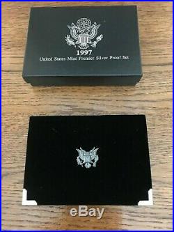 1992-1998-S Silver US Premier Proof Sets COMPLETE RUN. US mint box and COA