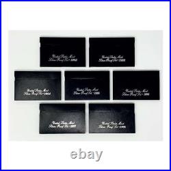 1992-1998-S U. S. Silver Proof Sets Black Box (7 Sets)